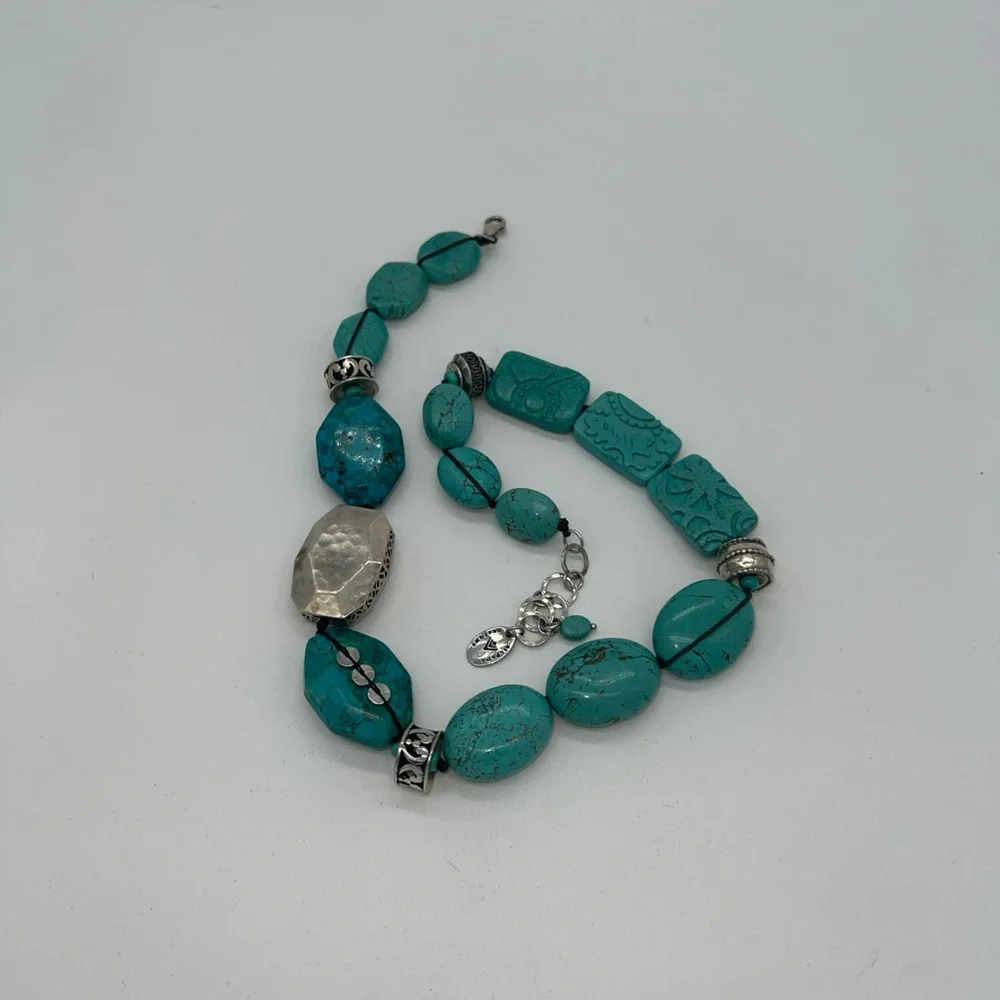 Silpada Turquoise Statement Beaded Necklace - Picture 4 of 5